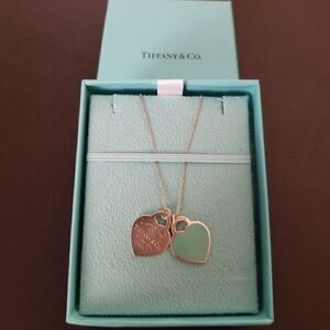 Tiffany & Co. Enamel Medium Hearts Necklace